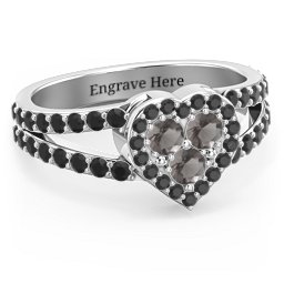 Written in the Stars Heart Cluster Ring