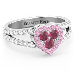 Written in the Stars Heart Cluster Ring