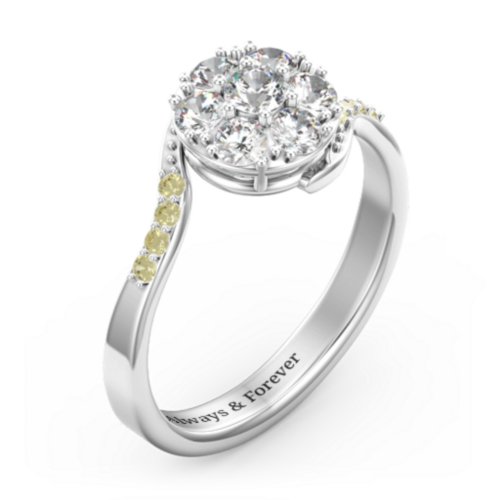 Ariel Round Cluster Ring