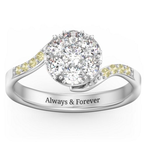 Ariel Round Cluster Ring