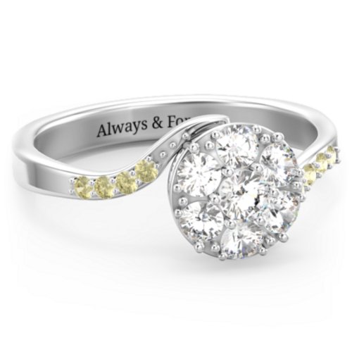 Ariel Round Cluster Ring