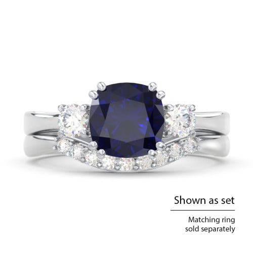 3 Stone Cushion Cut Duchess Ring