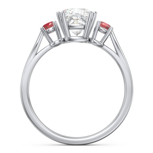 3 Stone Cushion Cut Duchess Ring
