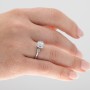 3 Stone Cushion Cut Duchess Ring