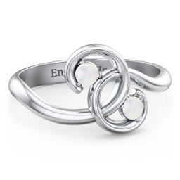 The Pinky Promise Ring in 925 Sterling Silver with Opal
