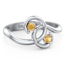 The Pinky Promise Ring in 925 Sterling Silver with Citrine