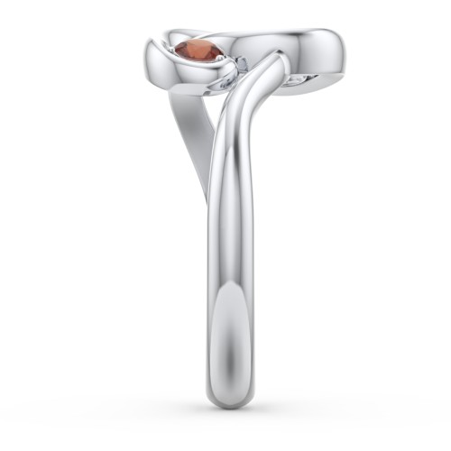 The Pinky Promise Ring – Sterling Silver with Garnet