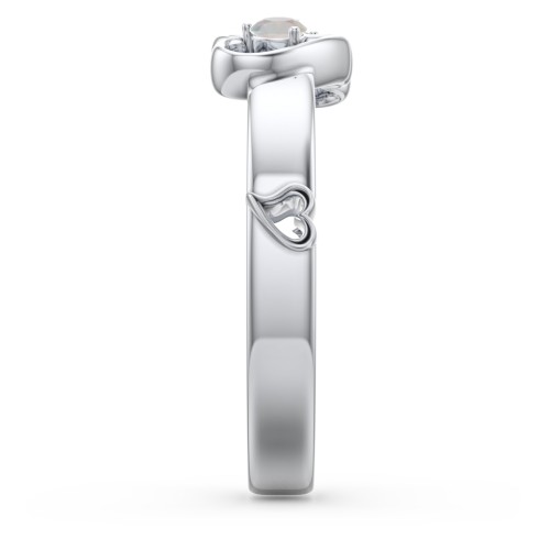 Shape of My Heart Ring – Sterling Silver with Opal