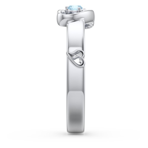 Shape of My Heart Ring – Sterling Silver with Blue Topaz