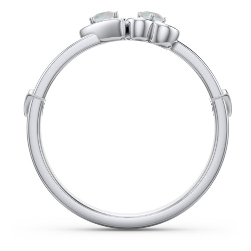 Shape of My Heart Ring – Sterling Silver with Opal