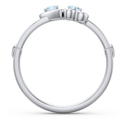 Shape of My Heart Ring – Sterling Silver with Blue Topaz