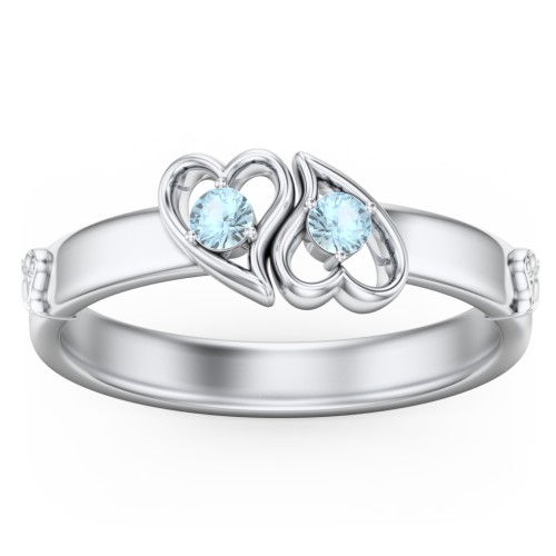 Shape of My Heart Ring – Sterling Silver with Blue Topaz