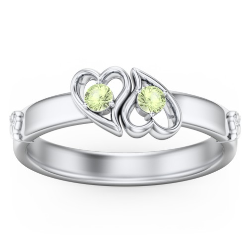 Shape of My Heart Ring – Sterling Silver with Peridot