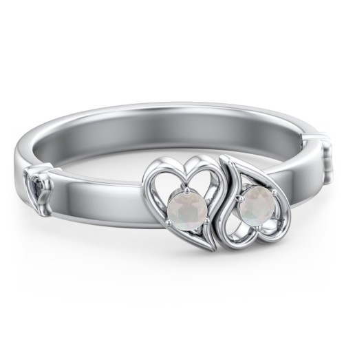 Shape of My Heart Ring – Sterling Silver with Opal