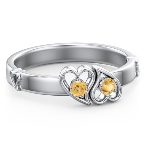 Shape of My Heart Ring – Sterling Silver with Citrine