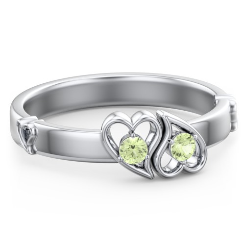 Shape of My Heart Ring – Sterling Silver with Peridot