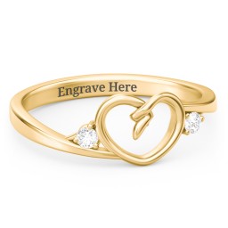 Hearts Entwined Pinky Promise Ring