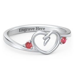 Hearts Entwined Pinky Promise Ring