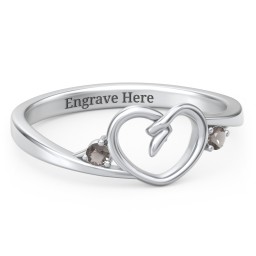 Hearts Entwined Pinky Promise Ring