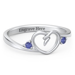 Hearts Entwined Pinky Promise Ring