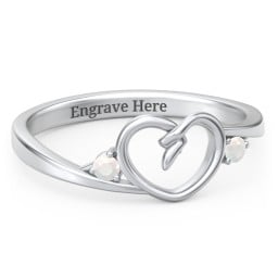 Hearts Entwined Pinky Promise Ring