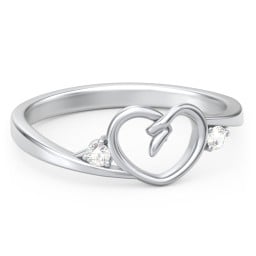 Hearts Entwined Pinky Promise Ring