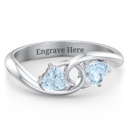 Two of Hearts Pinky Promise Ring