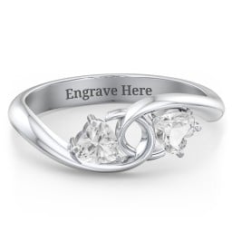 Two of Hearts Pinky Promise Ring