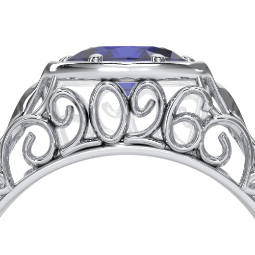 Vintage Graduation Ring – Sterling Silver with Blue Sapphire