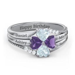 A Mother's Love and Luck Ring in 925 Sterling Silver