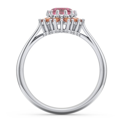 The Lady's Legacy Ring – Sterling Silver with Red Premium Zirconia and Garnet