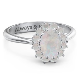 The Lady's Legacy Ring in 925 Sterling Silver with Opal