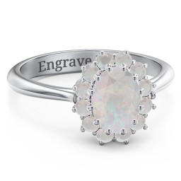The Lady's Legacy Ring in 925 Sterling Silver with Opal