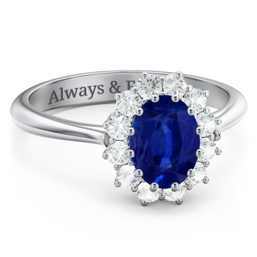 The Lady's Legacy Ring – Sterling Silver with Blue Sapphire and Cubic Zirconia