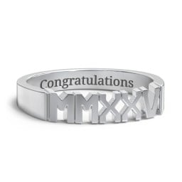 Roman Numeral Graduation Ring