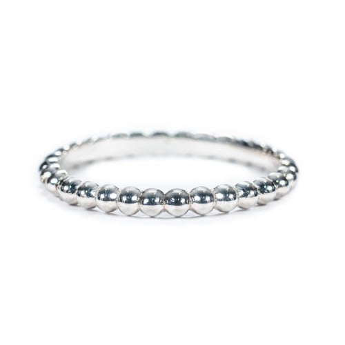 Stackable Beaded Ball Ring