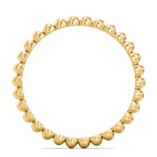 Stackable Beaded Ball Ring – 9kt Yellow Gold