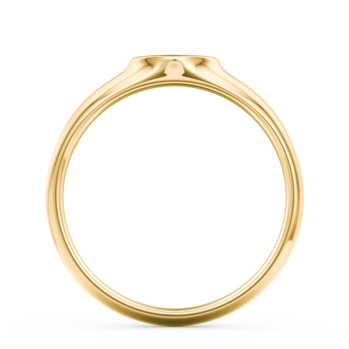 Engravable Heart Signet Ring – 9kt Yellow Gold