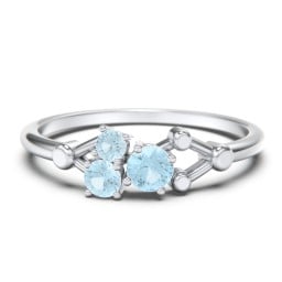 3-Stone Constellation Ring with Gemstones