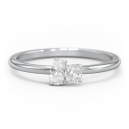 3-Stone Cluster Stackable Ring