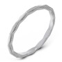 Faceted Wave Band with Milgrain Detailing