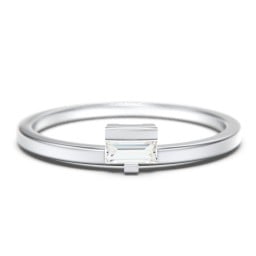 Off-Set Baguette Stackable Ring