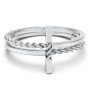Twisted Cross Ring with Double Band