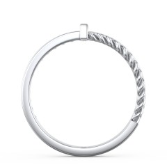 Twisted Cross Ring with Double Band