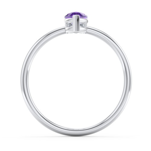 Pear Ring with Round Accent Stone
