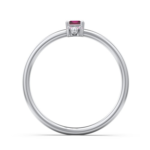 Princess Cut Stacking Ring with Accents