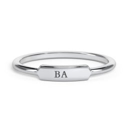 Engravable Bar Sorority Ring