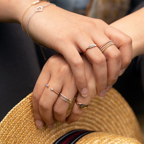 Engravable Bar Ring – 9kt Yellow Gold