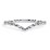 V-Shape Stacking Ring with Twisted Band – Sterling Silver