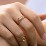 Rainbow Stackable Ring with Pavé Setting – Sterling Silver with Topaz - Rainbow